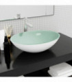Basin Glass 50x37x14 cm White