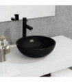 Basin Tempered Glass 35x12 cm Black