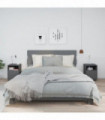Bedside Cabinets 2 pcs Grey 40x34x55 cm Solid Wood Pine