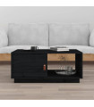 Coffee Table Black 80x50x35.5 cm Solid Wood Pine