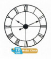 Wall Clock 78CM Roman Metal Clock Stunning Large Metal Clock Open Back Classic