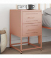 vidaXL Bedside Cabinet Pink 36x39x60.5 cm Steel