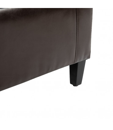 Deluxe PU Leather Storage Ottoman Bench Footrest Stool Large Storage Space