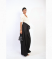 High Waist Belted Wide Leg Trouser