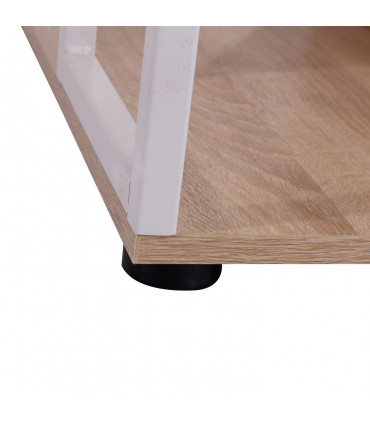 Workstation Computer Writing Desk W/2 Drawers Multi-Shelves-Oak/White