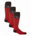 3 Heat Holders Pack Mens Ski Socks (Red / Black)