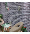 3D Wall Panels with Black & Grey Brick Design 10 pcs EPS