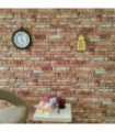 3D Wall Panels with Brown Brick Design 10 pcs EPS