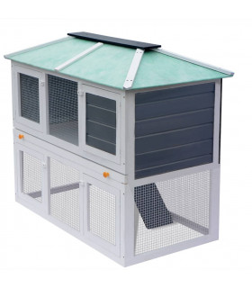 Animal Rabbit Cage Double Floor Wood
