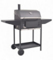 BBQ Charcoal Smoker with Bottom Shelf Black