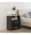 Bed Cabinets 2 pcs Black 50x32x60 cm