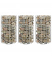 Circular Gabion Raised Beds 3 pcs Galvanised Steel Ø30x50 cm