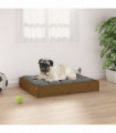 Dog Bed Honey Brown 61.5x49x9 cm Solid Wood Pine
