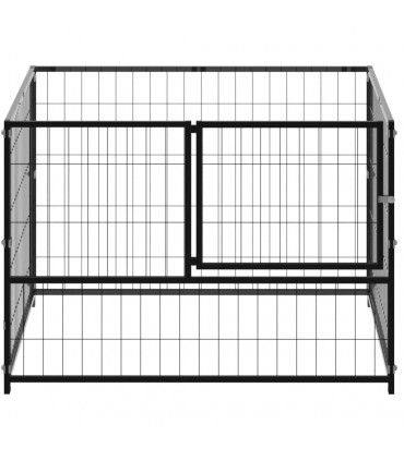 Dog Kennel Black 100x100x70 cm Steel