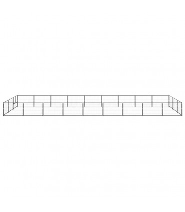 Dog Kennel Black 27 m² Steel