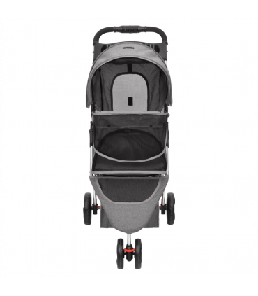 Folding Dog Stroller Grey 80x46x98 cm Oxford Fabric