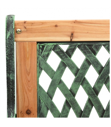 Garden Bench 122 cm Cast Iron and Solid Firwood