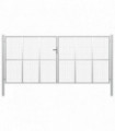 Garden Gate Galvanised Steel 415x225 cm Silver