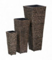 vidaXL Raised Beds 3 pcs Water Hyacinth Dark Brown