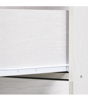 HOMCOM 4 Drawer File Cabinet Locking Filing Cabinet for A4, Ash Wood-Effect