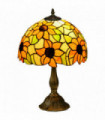 HOMCOM Antique Table Lamp, for Bedroom Bedside, Bulb not Included, Sunflower