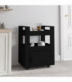 Kitchen Trolley Black 60x45x80 cm Engineered Wood