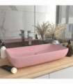 vidaXL Luxury Basin Rectangular Matt Pink 71x38 cm Ceramic