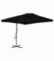 Outdoor Parasol with Steel Pole Black 250x250x230 cm