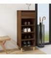 Shoe Cabinet Brown Oak 40x36x105 cm Engineered Wood