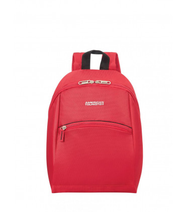 Backpack Red Lightweight Design Contrasting Colored Details Ample Space Inside