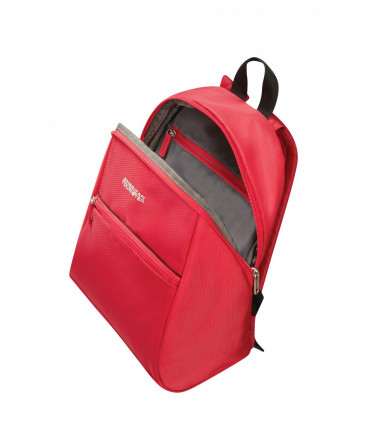 Backpack Red Lightweight Design Contrasting Colored Details Ample Space Inside