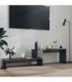 TV Cabinet High Gloss Grey 180x30x43 cm Engineered Wood