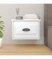 vidaXL Wall-mounted Bedside Cabinet High Gloss White 41.5x36x28cm