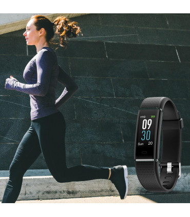 Aquarius AQ200 Color Screen Heart Rate & Sleep Monitor Tracker, Black