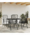 vidaXL 5 Piece Garden Dining Set Anthracite Metal Mesh