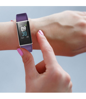 Aquarius AQ200 Color Screen Heart Rate & Sleep Monitor Tracker, Purple