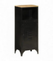 vidaXL Bathroom Cabinet 40x27x90 cm Iron and Solid Wood Mango