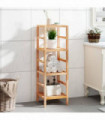 vidaXL Bathroom Shelf 35.5x35.5x112.5 cm Solid Wood Walnut