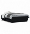 vidaXL Bed Frame Black 135x190 cm Double Engineered Wood