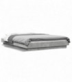 vidaXL Bed Frame Concrete Grey 140x200 cm Engineered Wood