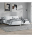 vidaXL Bed Frame High Gloss White 120x200 cm Engineered Wood