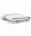 vidaXL Bed Frame White 140x200 cm Engineered Wood