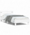 vidaXL Bed Frame with Headboard White 100x200 cm Engineered wood