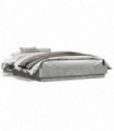 vidaXL Bed Frame with LED Lights Concrete Grey 160x200 cm