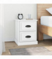 vidaXL Bedside Cabinets 2 pcs White 39x39x47.5 cm Engineered Wood