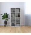vidaXL Book Cabinet/Sideboard Concrete Grey 66x30x130 cm Engineered Wood