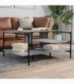 vidaXL Coffee Table Grey Sonoma 100x100x48.5 cm Engineered Wood