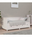 vidaXL Day Bed White 90x190 cm Solid Wood Pine