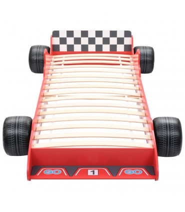 Children's Race Car Bed 90x200 cm Red