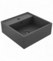 Luxury Basin Overflow Square Matt Dark Grey 41x41 cm Ceramic